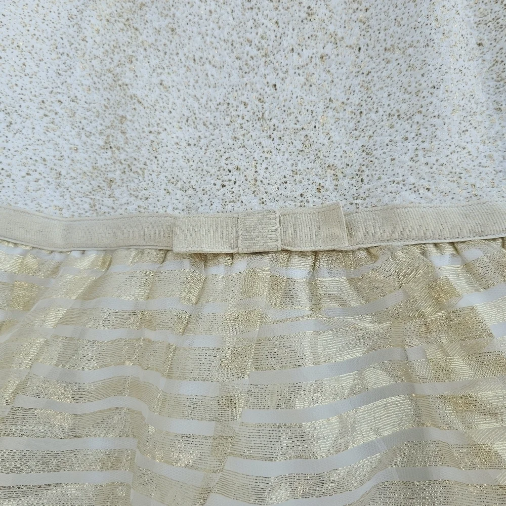 The Children's Place Gold and cream colored sleeveless dress girls size 5